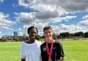 Bode Thompson with Christine Ohuruogu.