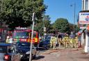 Dozens of firefighters were scrambled to yesterday's fire in St Mary's Lane