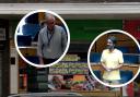 L-R: Havering's senior public protection officer Mike Richardson and McKlunky's owner Asif Khan debating at Havering Town Hall before the takeaway's bid was refused