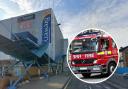 A fire broke out at a Brewery Shopping Centre restaurant today