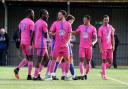 Romford celebrate against FC Clacton Image: Gavin Ellis/TGS Photo