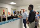 Health Secretary Wes Streeting speaking with NHS staff during a visit to King George Hospital