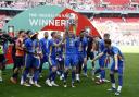 Romford celebrate winning the FA Vase at Wembley Image: PA