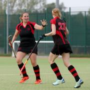 Havering HC ladies celebrate a goal