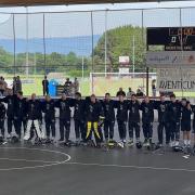 Havering Hawks line up in Switzerland.