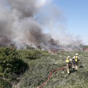 Around 70 firefighters tackled a fire at Arnolds Field in 2020