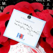 A poppy wreath laid last year