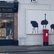 The Banksy-inspired artwork appeared in Gidea Park last month