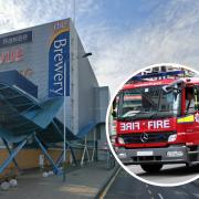 A fire broke out at a Brewery Shopping Centre restaurant today