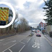 Two motorcyclists taken to hospital following a crash in Station Road