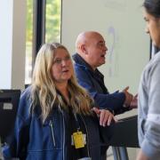 Ryanair's Nadine Houghton and Mike Bryan meet students at Barking and Dagenham College