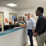 Health Secretary Wes Streeting speaking with NHS staff during a visit to King George Hospital