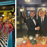 The 'grand opening' featured Romford MP Andrew Rosindell and dancers with disco ball helmets