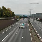 Motorcycle crash on M25 near Dartford Crossing