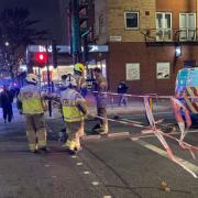 Firefighters set a 50-metre cordon Parkhurst Road in Holloway yesterday (November 4) from 12.57pm