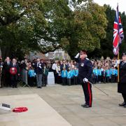 Nick Bracken OBE, representative deputy lieutenant for Havering, at the Romford Remembrance service