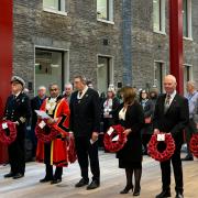 A two-minute silence was observed on Monday at the town hall in Whitechapel to mark Remembrance Day