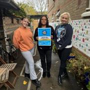 L-R Collette Hodson, Erin Bowden, Alice Morgan from Kentish Town Community Centre, who hope to win Leyland's £5,000 revamp competition