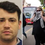 Prison workshop officer Hayley Jones (right) admitted having an inappropriate relationship with killer Jordan McSweeney (right)