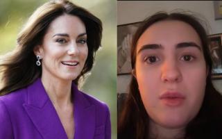 Comedian and actress Lucia Keskin (right) shared the video sketch about the Princess of Wales on TikTok