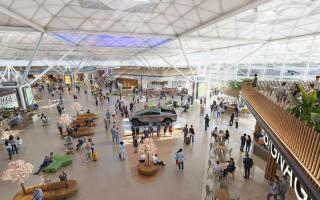 A CGI image of what the expanded Stansted terminal will look like