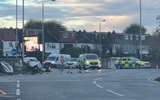 Police were called to a crash on the A406