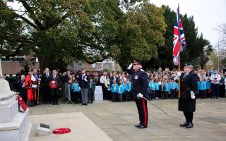 Nick Bracken OBE, representative deputy lieutenant for Havering, at the Romford Remembrance service